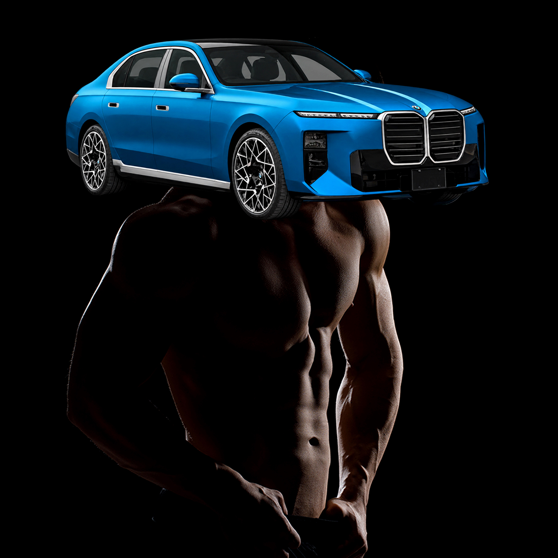 BMW Spec Ad Campaign; Creative Direction, Art Direction, Visual Design, and Copywriting; Copyright Jane Rubin 1995
