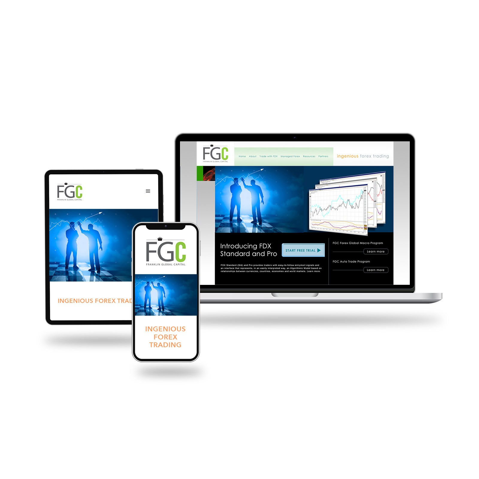 Responsive Website Design for Franklin Global Capital — © Jane Rubin 2010-2023
